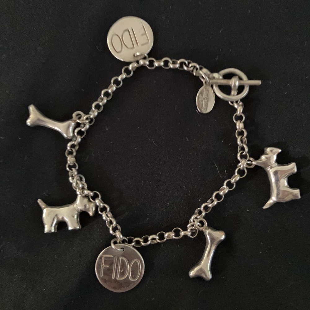 Mimi & Marge Sterling Silver Dog Lover’s Charm Bracelet